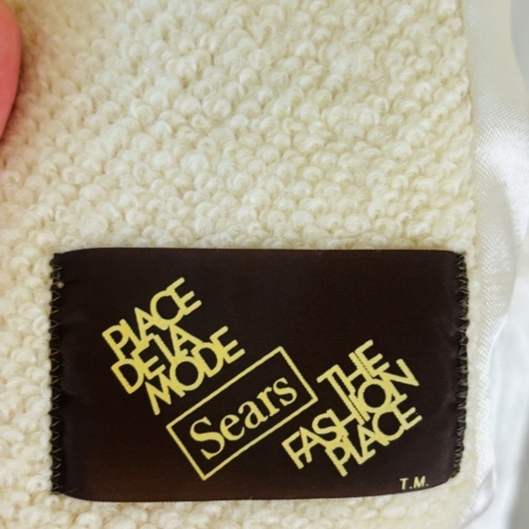 Vintage 1970's long cream Tweed Coat Stunning Long Belted Coat SZ Medium - Picture 8 of 11